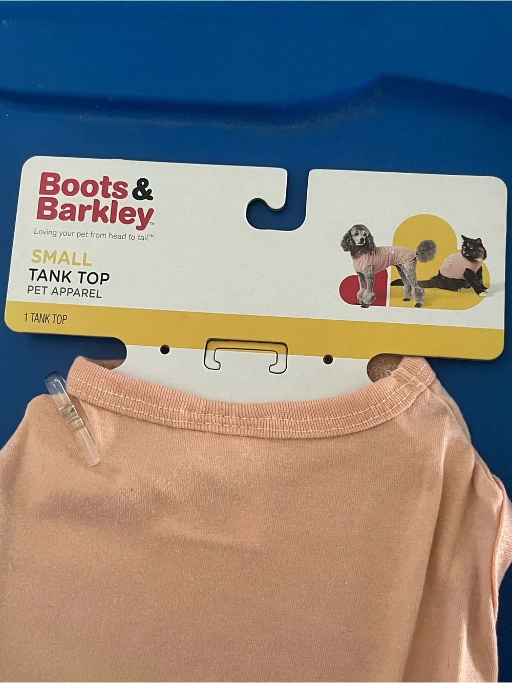 Boots & Barkley Peach Tank Top with White 